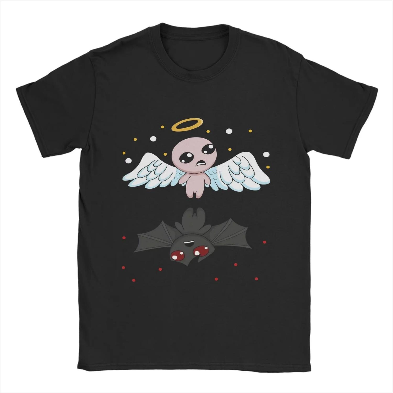 

2025 Хлопковая футболка The Binding Of Isaac Для пляжной игры Y2K Смешные футболки С круглым вырезом Хип-хоп футболки Большого размера Одежда с принтом S чёрный