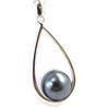 Les Trésors De Lily [M6184] - Silver Pendant 'Perla' Silver Gray (rhodium-plated) - 35x15 Mm