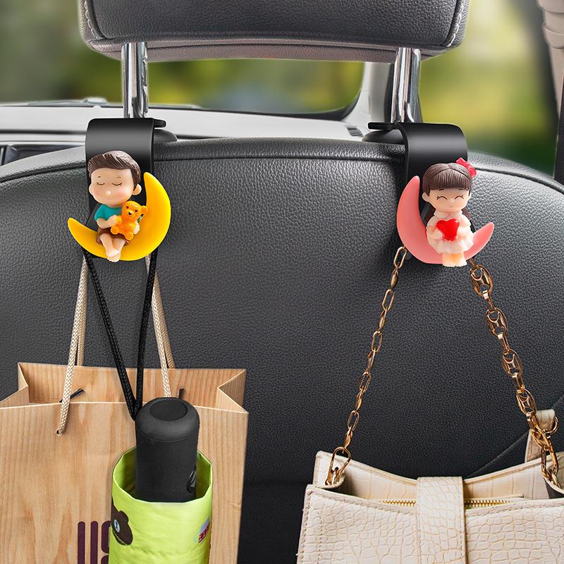 2 stücke Haken für Taschen Auto Clips Vordersitz Kopfstütze Organizer Halter Auto Verschluss Kleiderbügel Auto Lagerung Innen Zubehör