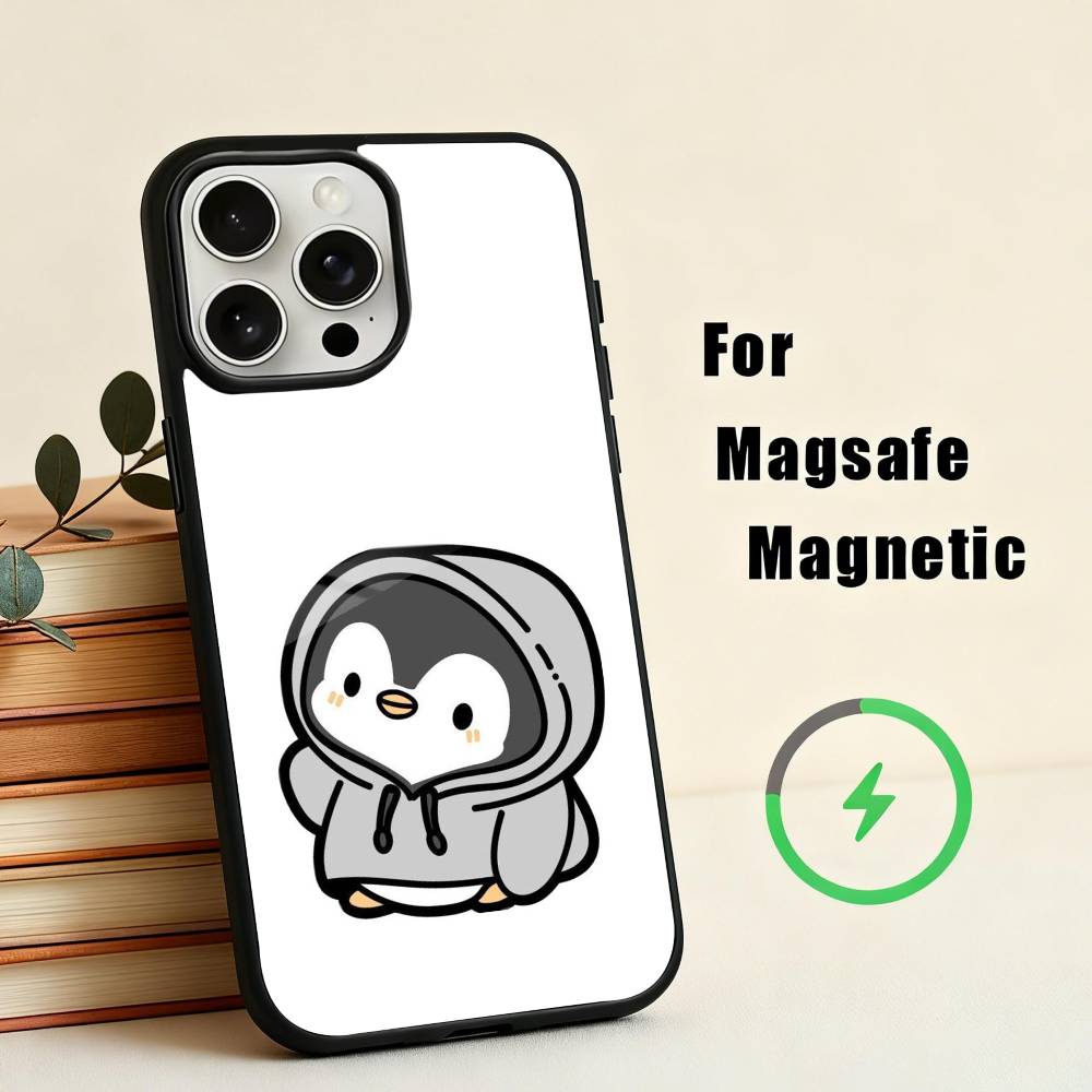 C-Cartoon-N P-Penguin   Phone Case For iPhone 17,16,15,14,13,12,Plus,Pro,Max for Magsafe Magnetic Wireless Charging