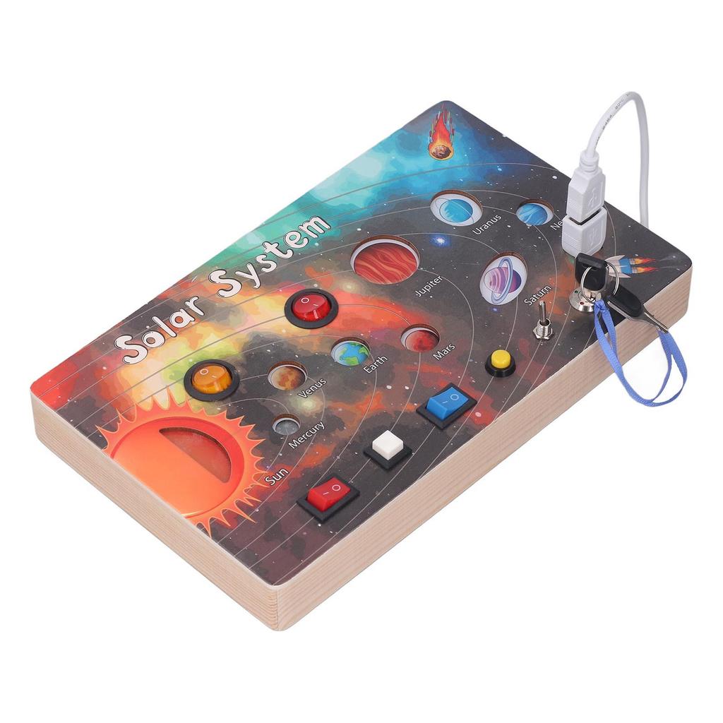 Baby Board Toy Educational Interactive Toddlers Activity Board Toy for Solar System Planets for