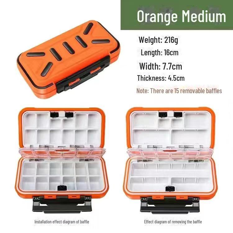 

Багатофункціональний ящик для рибальських снастей для зберігання гачків, приманок, інструментів і прикрас medium червоний