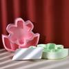 Flexible Sturdy Silicone Epoxy Resin Castes Mold Flower Shaped Tray Dishes Molds for Craft and Home Decoration