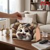 1pc Adorable Kitten Tissue Box Dispenser with Scared - Compact Reusable Suitable for Kitchen, Bathroom, Office Decor, Farmhouse Table Storage, Cute Ti
