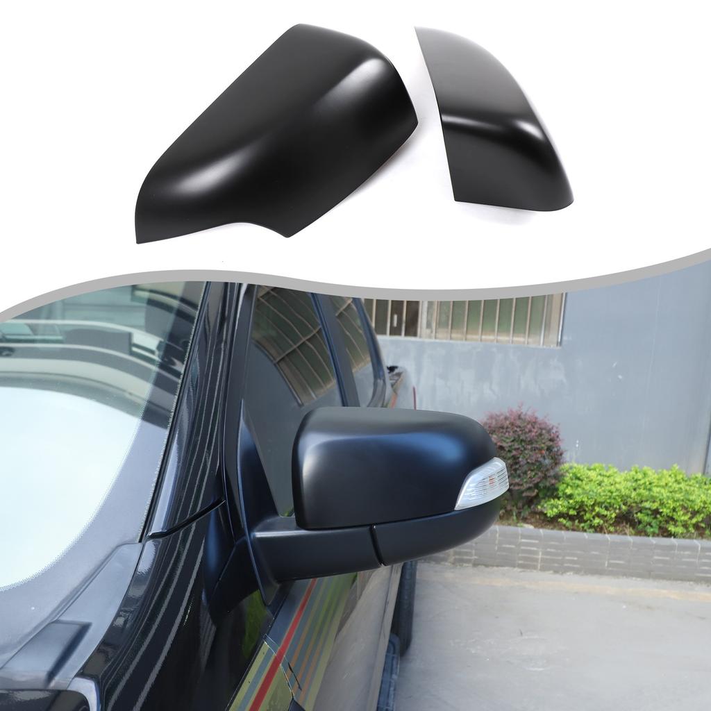 ABS Matte Black Outer Rearview Mirror Cover Trim For Ford Ranger T6 T7 2012-