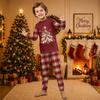 Christmas Print Long Sleeve Pants Family Matching Pajama Set Loungewear for Adults and Kids
