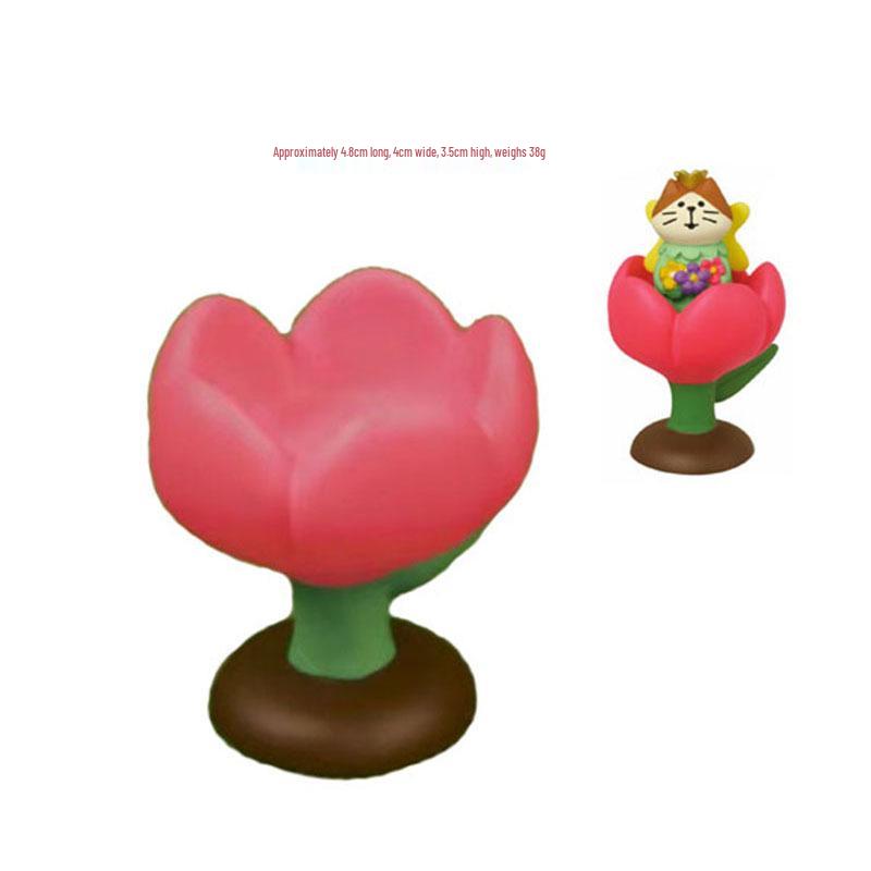 

Creative Japanese Cat Resin Desktop Ornament - Spring Garden Cartoon Decoration