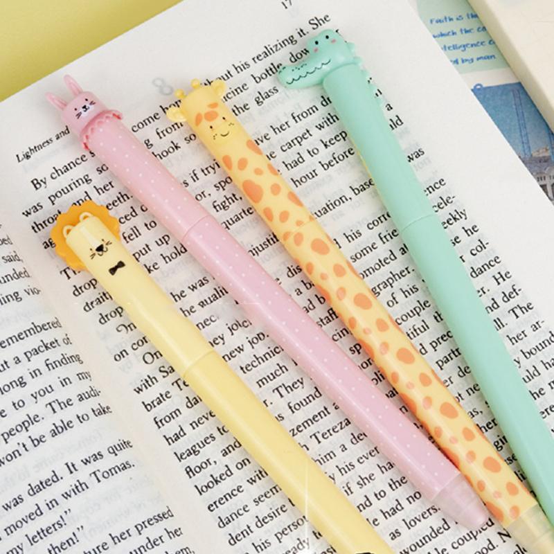 4/8Pcs Smooth Writing Durable Pens Cute Animal Erasable Gel Pen Set For School Office Journals Birthday & Holiday Gifts