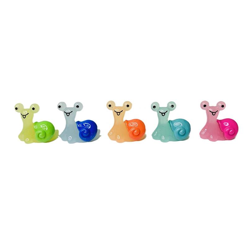 10 Pezzi Luminescenti Lumaca Mini Statuetta Micro Paesaggio Decorazione Casa Accessori Giocattolo