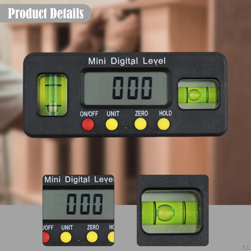 4×90 Degree Digital Inclinometer with Display, Precision Gauge, Angle for Woodworking And DIY