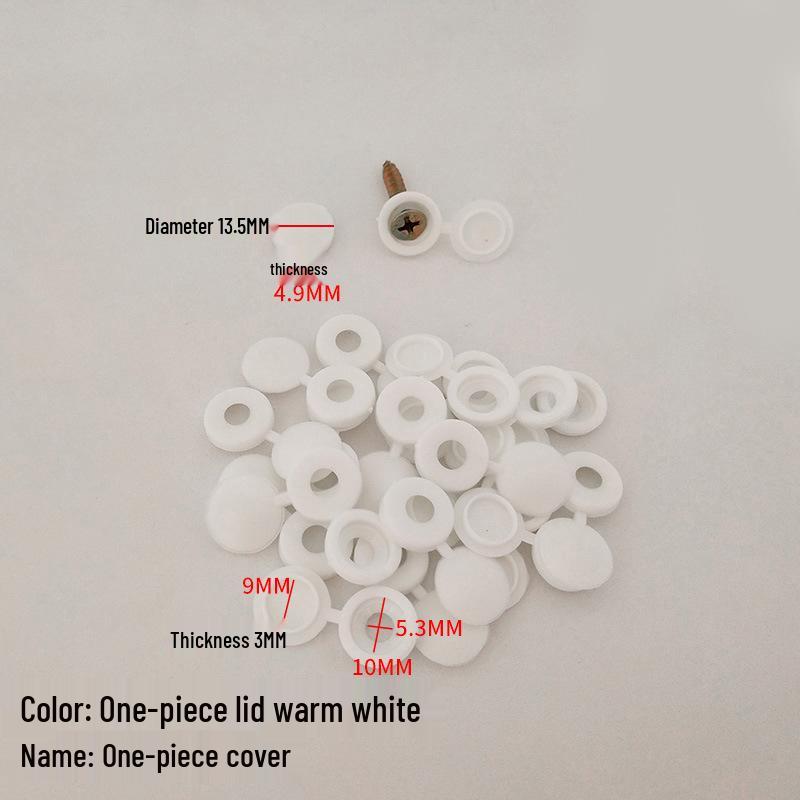 Decorative Plastic Screw Caps for Furniture and Wardrobes - Three-in-One Design