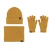 Winter warm thickened hat scarf gloves three-piece set windproof adult knitted hat