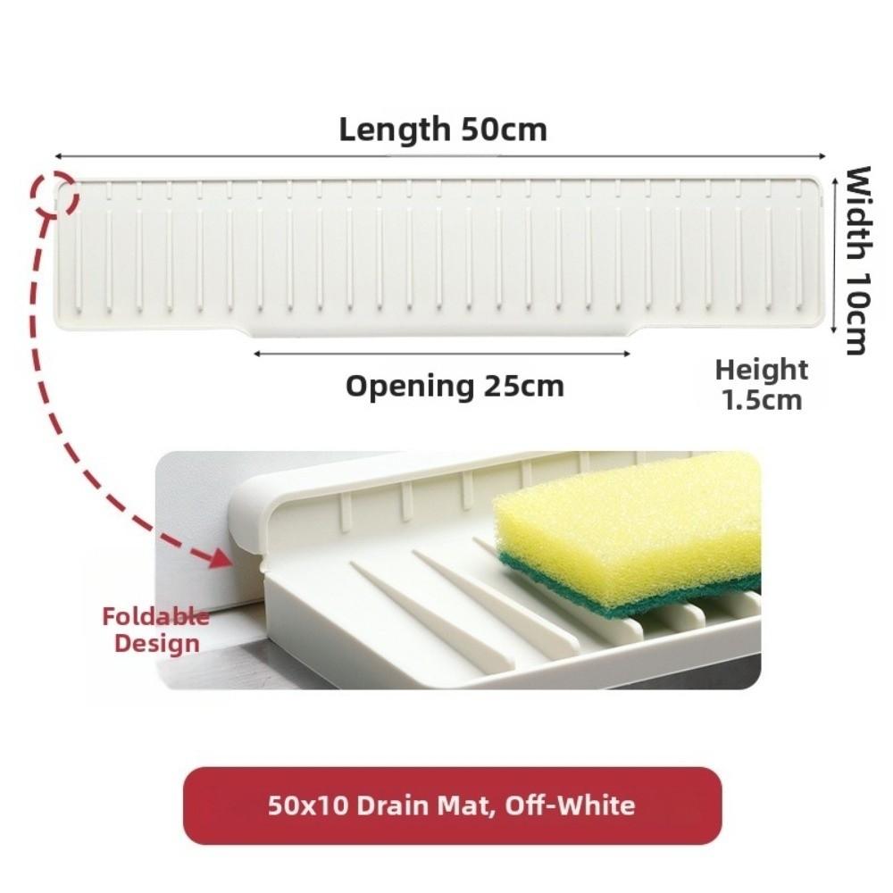 Narrow Edge Kitchen Sink Protector Silicone Drain Pad Cover New Sink Splash Guard  Countertop Use