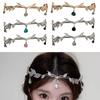 Sparkling Rhinestones Tassels Headbands with Leaf and Teardrop Design for Women Adjustable Size Lightweight Hair Accessory