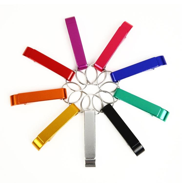 Customizable Aluminum Beer Keychain Bottle Opener with Logo and QR Code Functions