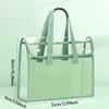 1pc Large Transparent PVC File Folder Organizer with Multiple Compartments for Tablets, School Supplies Storage