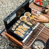 Naturehike Outdoor Frying Pan, Square Grill Pan, Open Fire Compatible, Camping, Foldable Handle, Lightweight, Aluminum, Compact, Great for Grilling Me