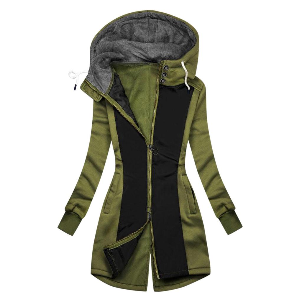 European & American Autumn/Winter Women's Hooded Fleece Sweatshirt Coat