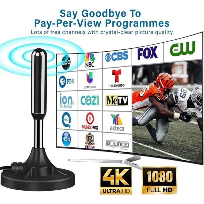 Antena de TV Interna Potente, Novo para 2025 Antena TNT Interna Potente, Portátil Antena de TV Interna, Cabo Coaxial de