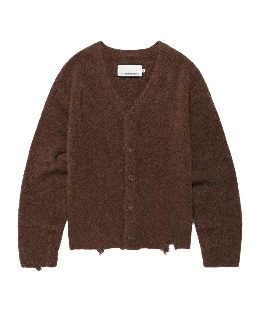 Thevinylhouse Grunge Cardigan Brown