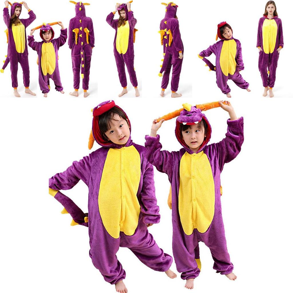 Cozy Purple Dragon Unisex Adult Animal Onesie Pajamas For Ultimate Comfort
