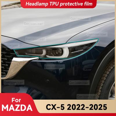 Für MAZDA CX-5 2022-2025 Auto Scheinwerfer Transparent TPU Schutzfolie Frontlicht Tönung Farbwechsel Aufkleber Zubehör