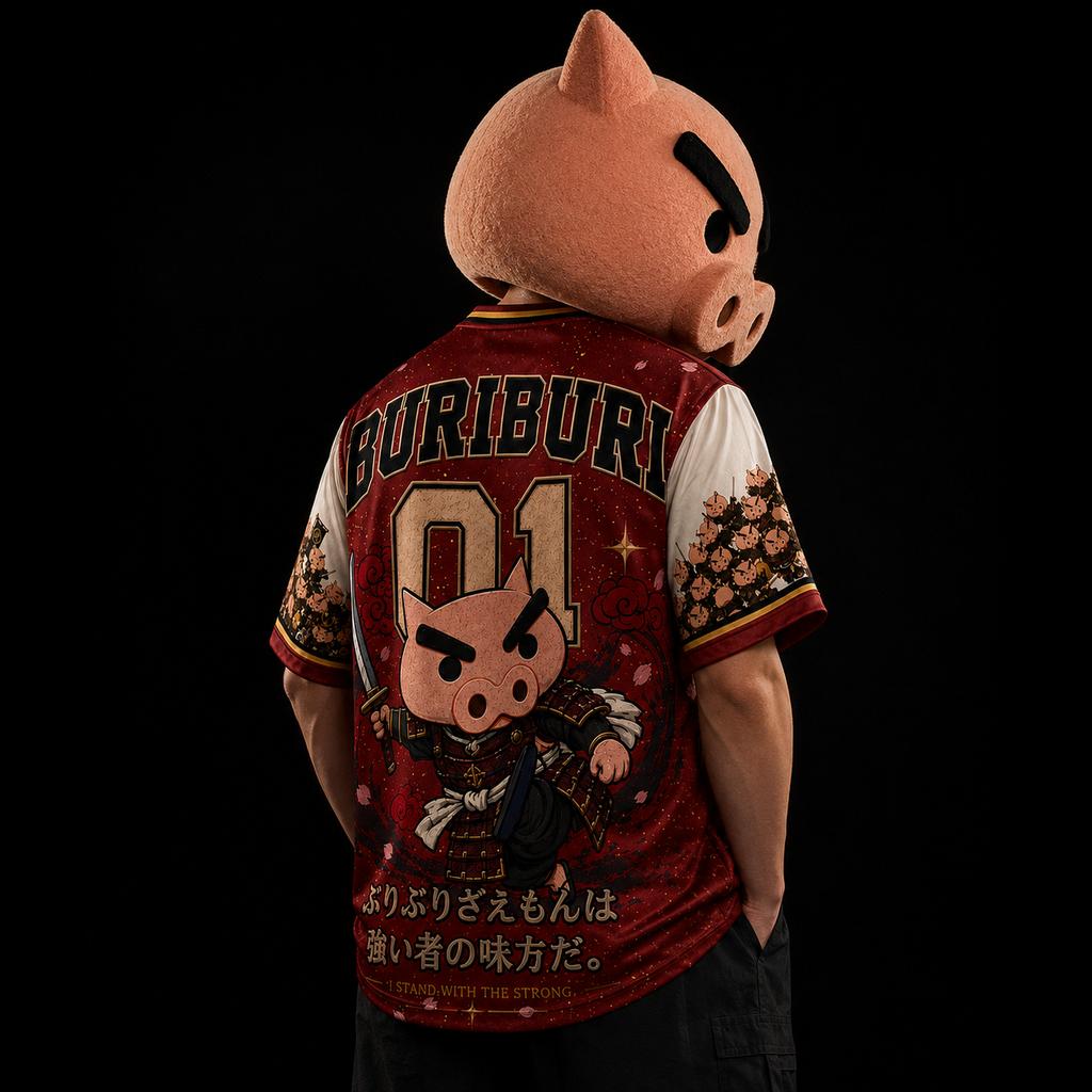 2Pcs Cartoon Samurai Baseball Jersey Set, V Neck All Over Print Mesh Short Sleeve Uniform, Unisex Streetwear Sports Tee