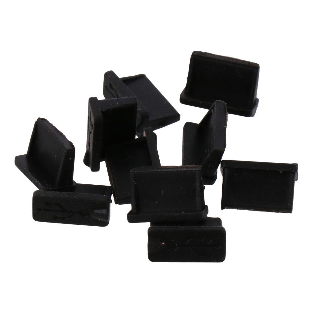 20 Pcs 13 X 5 X 8mm USB Female Port Cover Caps Rubber USB Port Plugs Dust Cover