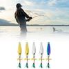 Spoon Spinner Sequins Baits Fly Fishing Baits Fishing Tackle with Propellers 5pcs Worm Fly Lures