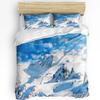 Mountain Snow Wolf Tree Duvet Cover Bed Bedding Set For Double Home Textile Quilt Cover Pillowcases Bedroom Bedding Set No Sheet