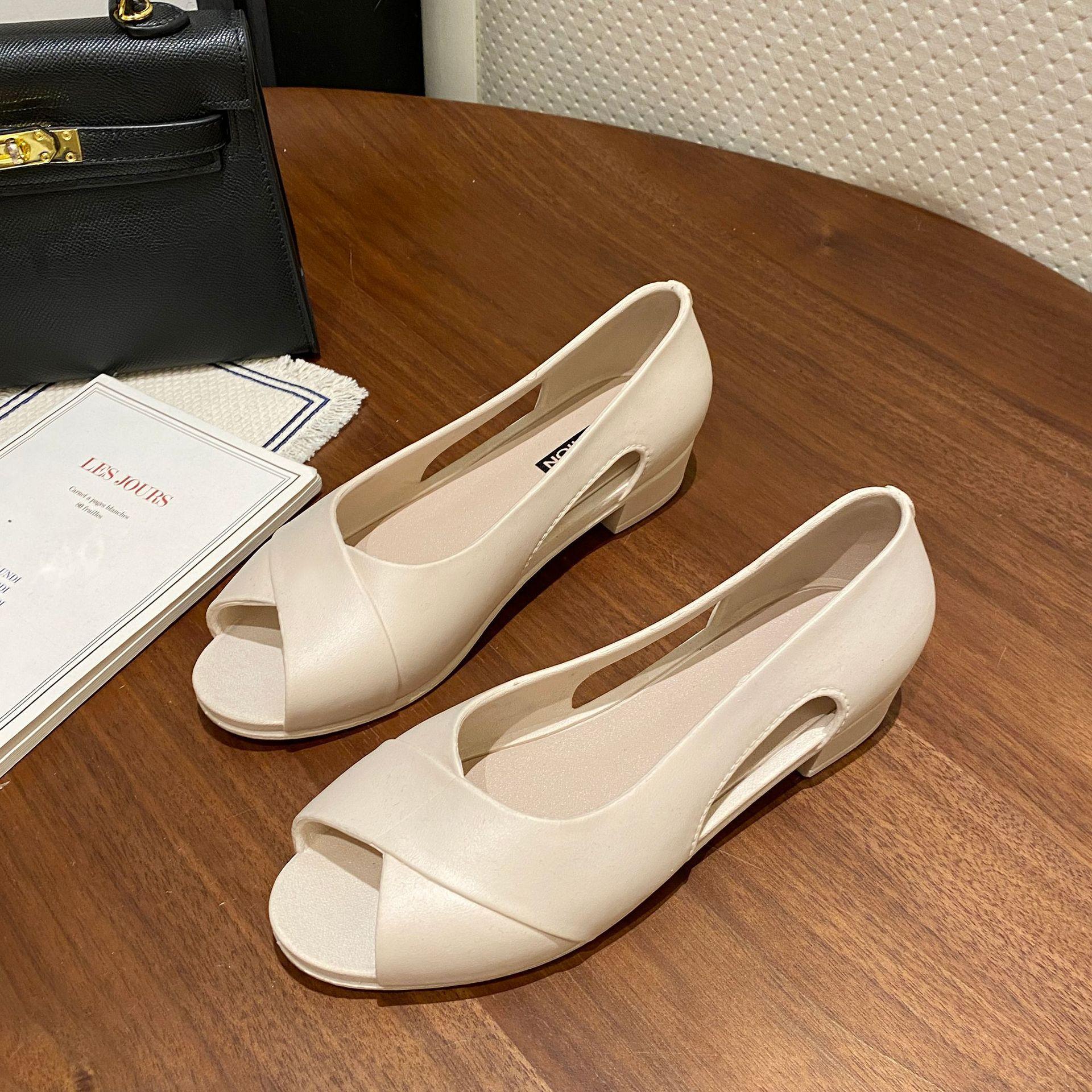 

Heli Shark Женские летние новые сандалии на танкетке с открытым носком и толстым каблуком, модные сандалии, повседневная уличная обувь-перчатки 36