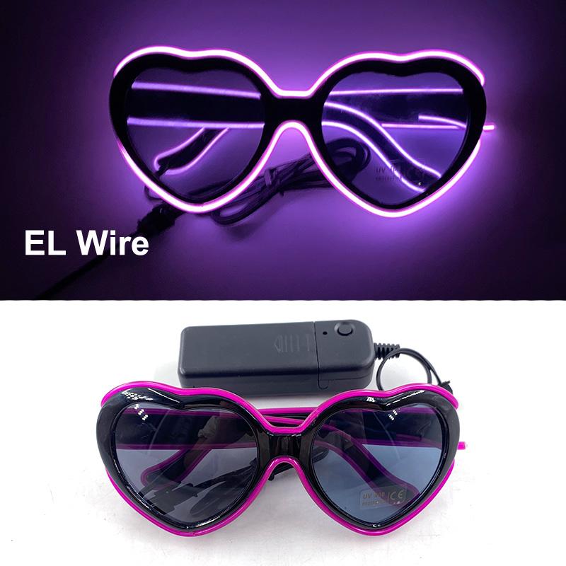 Hot Sale Luminous Neon Glasses With Lights LED Eyeglasses Bar Rave Parties Props Glowing Glasses Festival Club Supplies