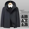 Men's Hooded Thickened Winter Coat with Detachable Liner - Warm Duck Down Jacket