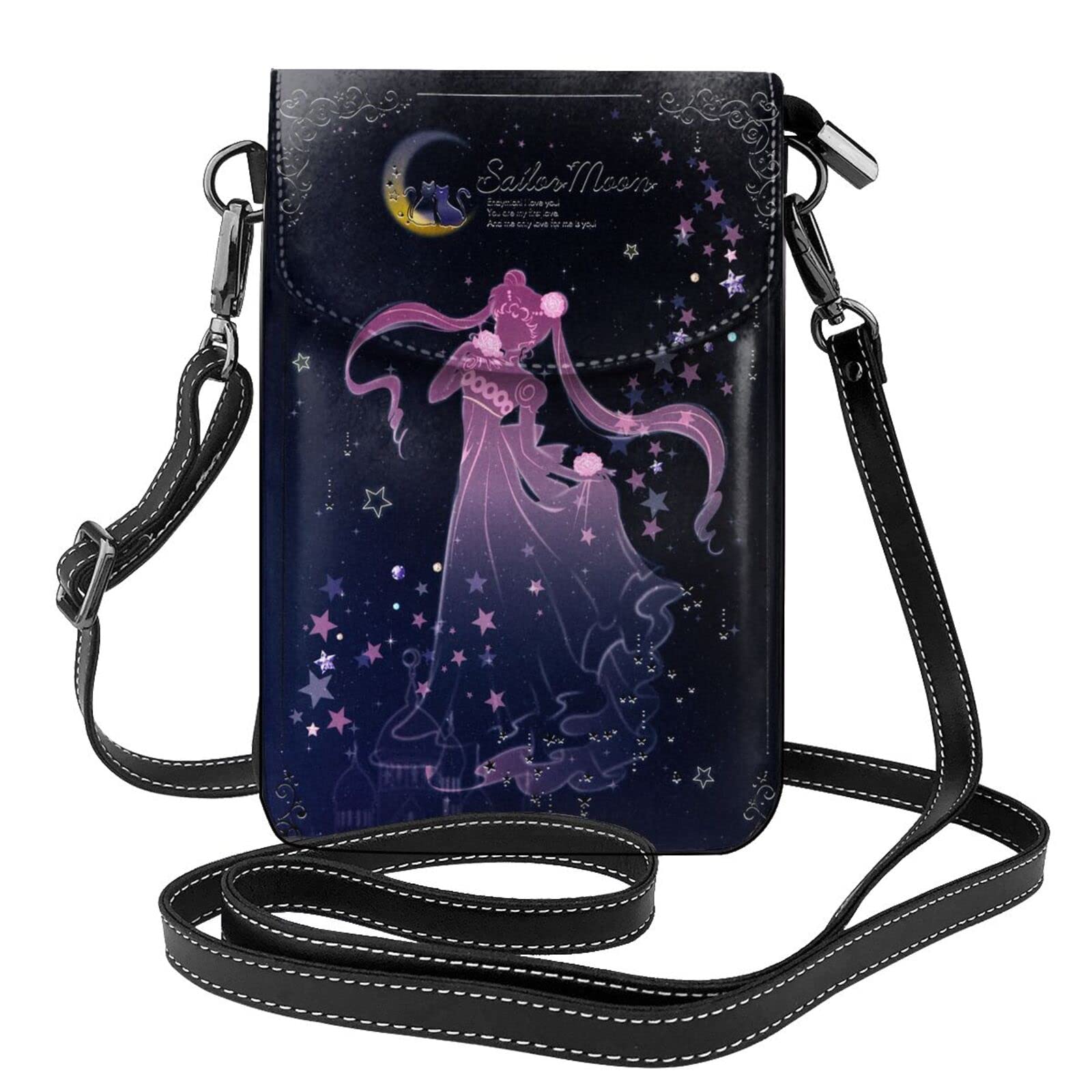 

Этот чехол для смартфона Сейлор Мун — это женская наплечная сумка из натуральной кожи, тонкая, что делает ее популярным и милым чехлом или сумкой через плечо. Его размеры
