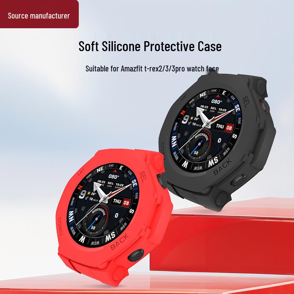 Silicone Protective Case for Huami Amazfit T-REX2/3/3 Pro Sports Watch