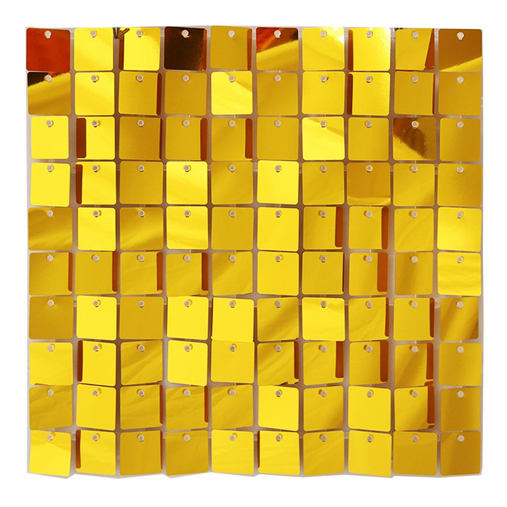 Square Shiny Snap-Lock Wind-Driven Sequin Panels for Background Wall Decoration