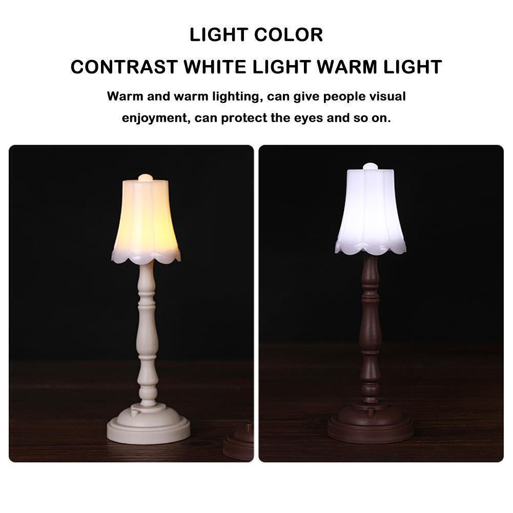 PDTO Mini LED Night Light Retro Style Table Bedside Lamp Small Desktop Decoration