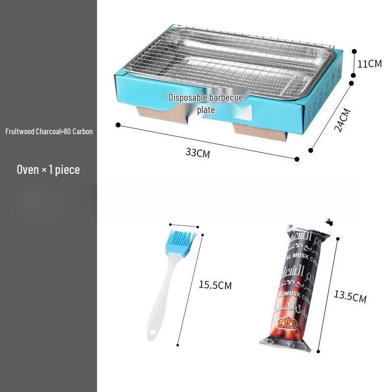 Disposable Large Charcoal BBQ Grill Kit