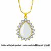 Yi Hua Petal Green Jade & Chalcedony Pendant Clavicle Necklace