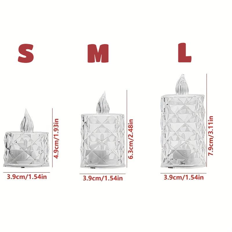 24PCS LED Flameless Candles Crystal Electronic Night Lamp for Date Party Valentine's Day Bedroom Wedding Christmas Decorations