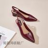 Pointed Thick Slope Bottom Bag Head Sandals Spring and Summer New Niche Design Sense Commuter Flat Sole Shoes