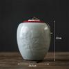Ceramic Tea Caddies Coarse Pottery Moisture-proof Canisters Sealed Can Storage Tank Food Container