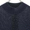 Rene Basic Made In Japan Short Sleeve Sweater 36 Navy Knit Women Used