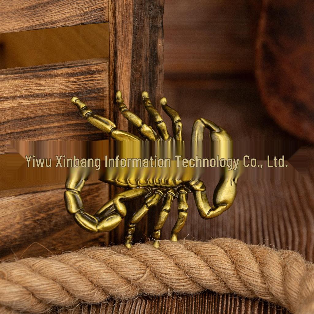 Gold Scorpion Buckle Zinc Alloy Unisex Belt - Retro European/American Fashion