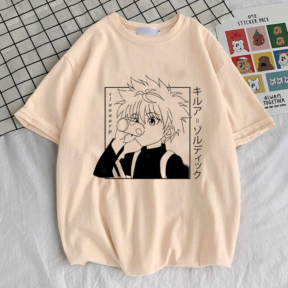 Hunter x Hunter Killua Zoldyck Hisoka Kurapika Gon top tees female Colorful Grunge top tees Trendy harajuku korean clothes