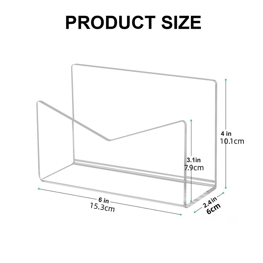 Mail and Document Organizers Convenient Acrylic Desk Organizers for Mail Letters Bills Notepad Storage Holder