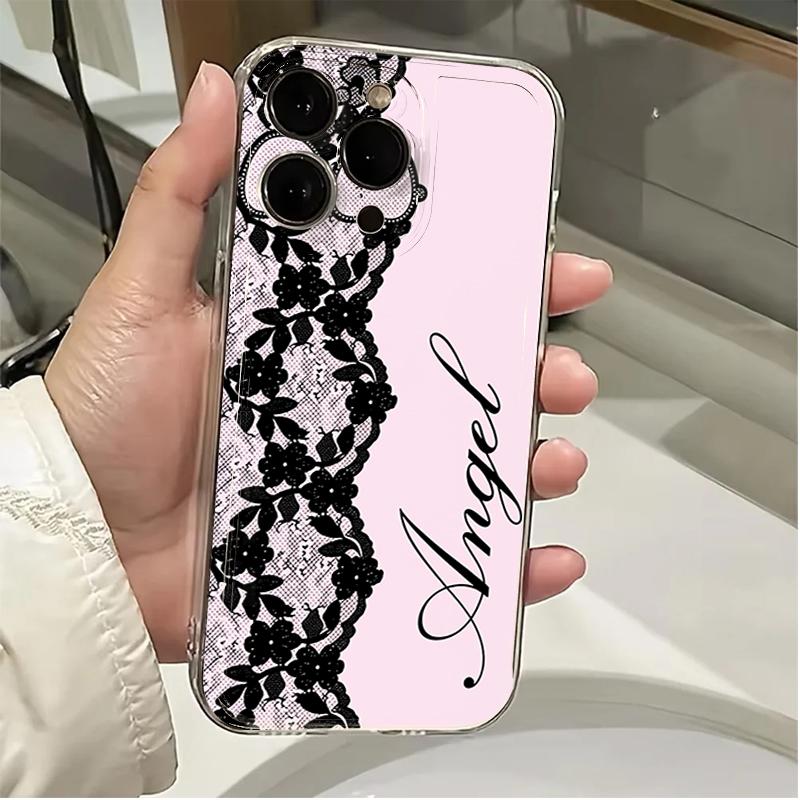 New Black White Lace Phone Case for Xiaomi 15T Pro 14T 13T 12T 14 11 Lite 5G Poco X7 Pro X6 X5 F7 F6 pro Shockproof Soft Cover