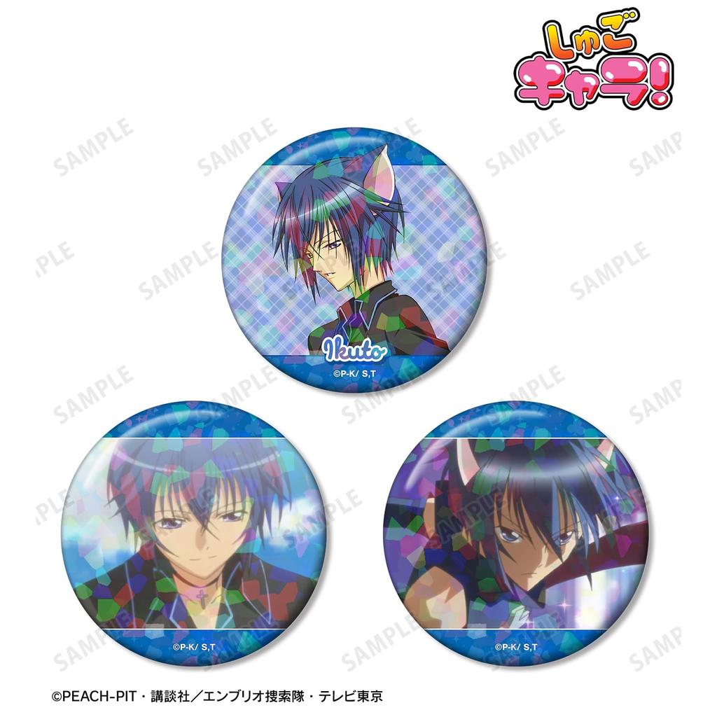TV Anime Tsukuyomi Ikuto Holographic Can Badge Set of 3 "Shugo Chara!"