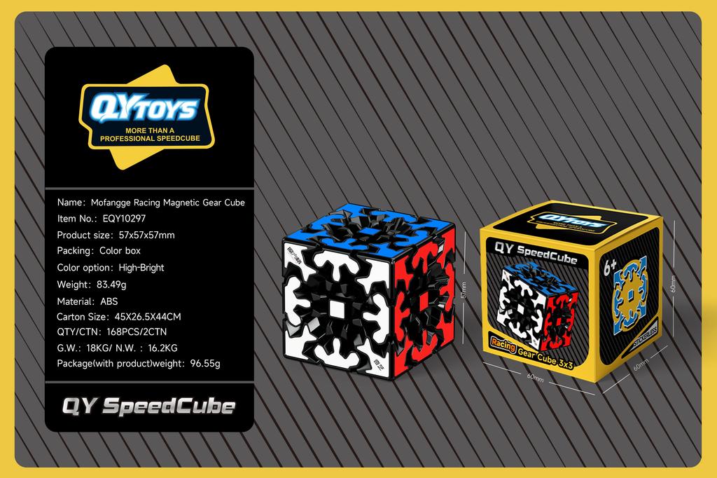 [ECube] QiYi Racing Gear Cube 3x3x3 2026 Newest Magic Cube Magnetic&No Mag MoFangGe Cubes Gear Cubo Magico