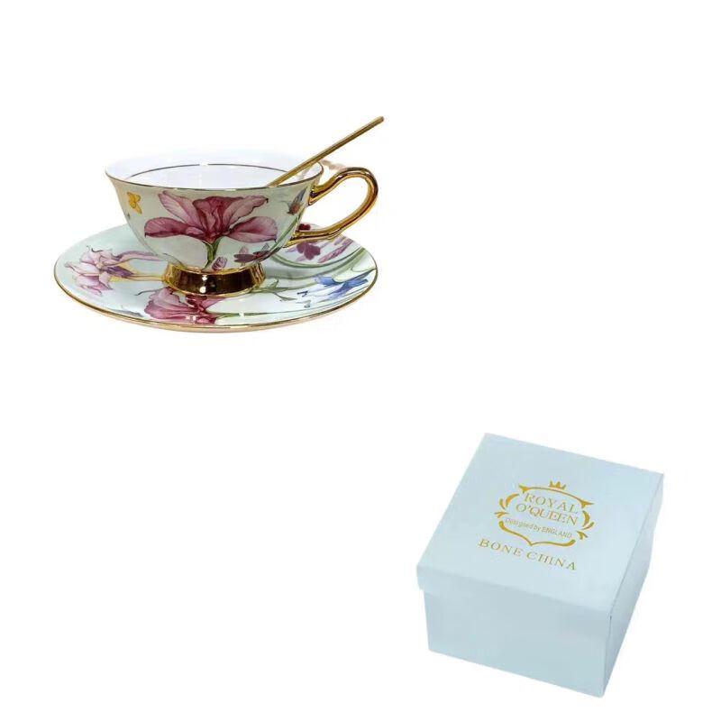 TXRMDX Premium European Bone China Coffee & Tea Cup Set